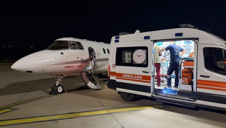Sol kalp sendromlu 5 günlük bebek Şırnak’tan Ankara’ya ambulans uçakla sevk edildi.