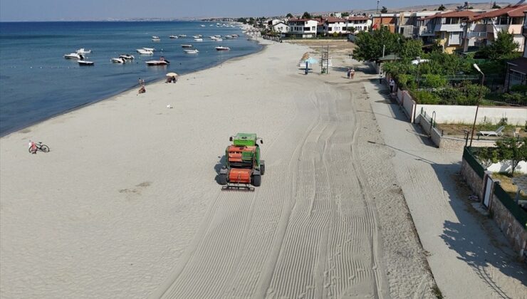 Tekirdağ sahillerinde yaz boyunca 210 ton deniz çöpü ve 13 bin 860 ton yosun toplandı