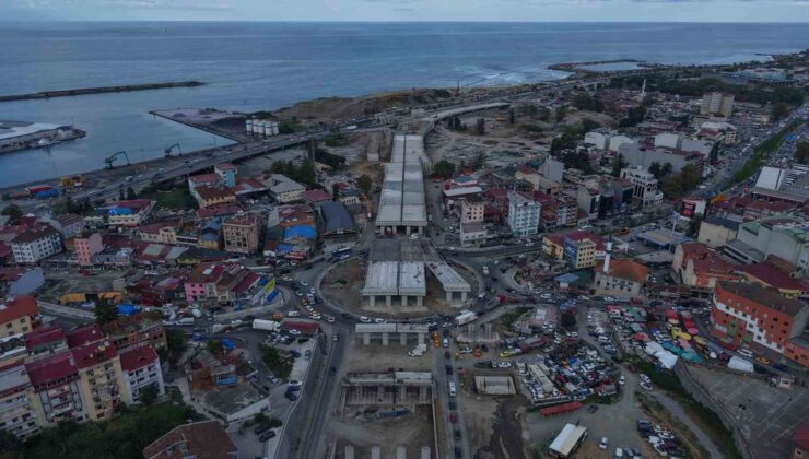 Trabzon’da Değirmendere Viyadüğü yükseliyor, kazık imalatında sona gelindi