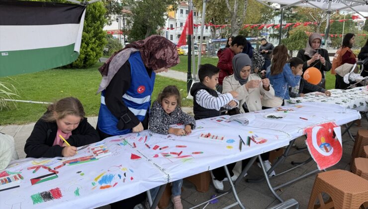 Yetim Vakfı Tekirdağ’da Filistinli çocuklar için resim etkinliği düzenledi