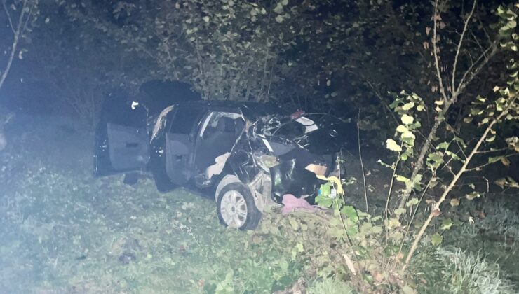 Zonguldak Ereğli’de otomobil 30 metre yükseklikten savruldu, 4 kişi yaralandı